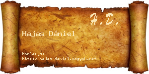 Hajas Dániel névjegykártya
